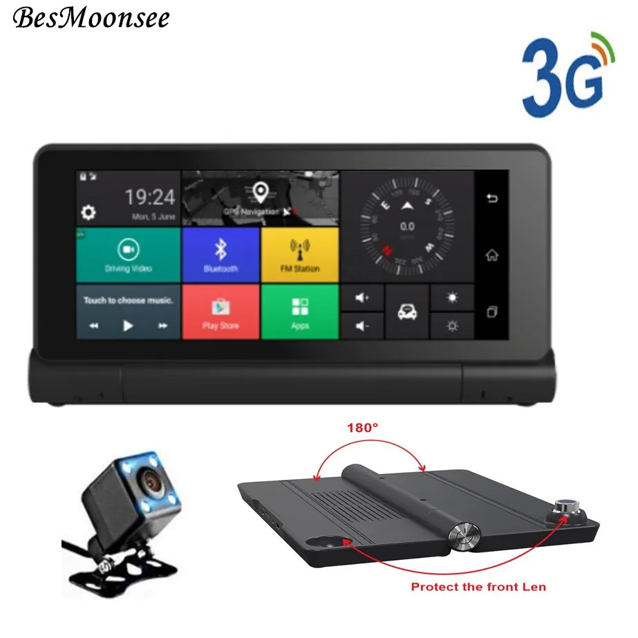 BesMoonsee Android 3G 6 86 &quotBluetooth wifi GPS сенсорный экран задний HD Автомобильный