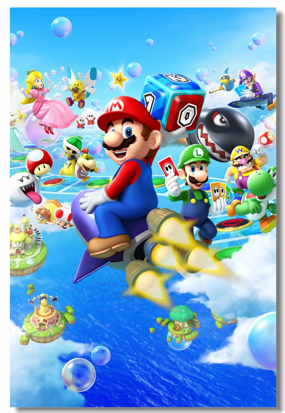 Пользовательские холст Настенный декор Марио вечерние остров Тур плакат Super Smash