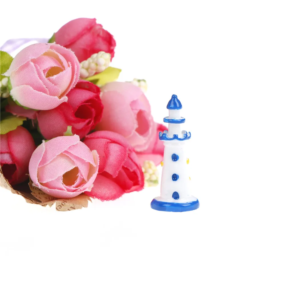1 шт. DIY Приморский сказочные миниатюры ремесел мини смолы Маяк украшения для дома