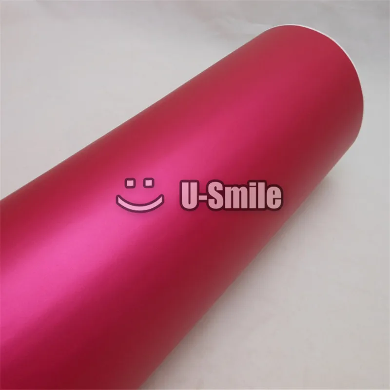 Премиум матовая металлическая розовая виниловая оберточная рулонная наклейка