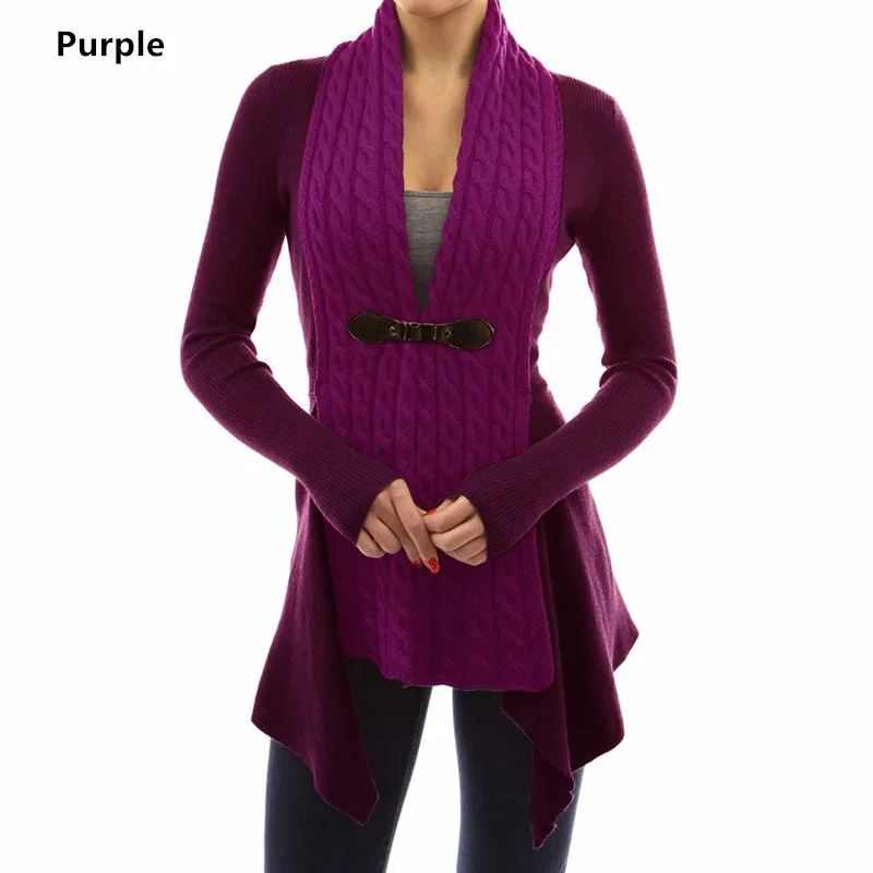 Autumn and winter women's sweater new fashion casual cardigan large size long-sleeved shirt S-4XL knot clothing |