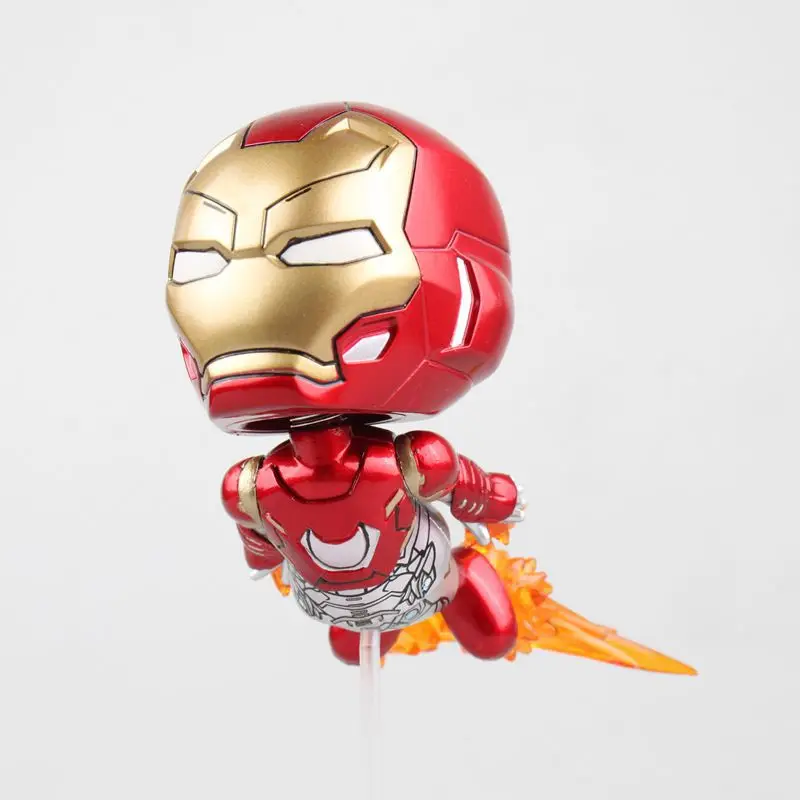 Disney Marvel Avengers 13cm 2pcs/set Iron Man Spider-Man q version Action Figure Model Anime Decoration Figurine Toys model | Игрушки и
