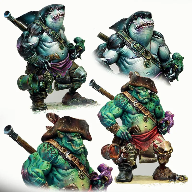 1/24 75 мм Dzhur the (orcshark man) игрушка модель смолы миниатюрный набор unassembly Неокрашенный |