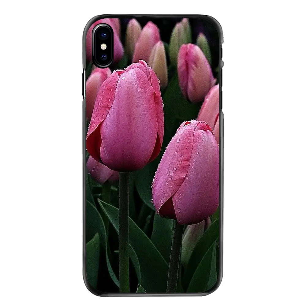 For Huawei P7 P8 P9 P10 Lite Plus 2017 2016 Honor 5C 6 4X 5X Mate 8 7 9 Covers Red Blue Spring Colorful Tulips flower field Art |
