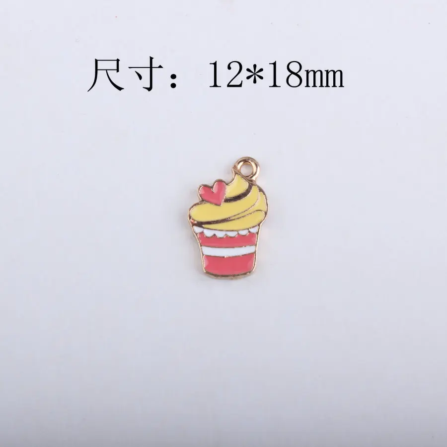 Каваи чашки пирога 10 шт./лот подвеска в виде медовой бутылки эмаль золотого тона