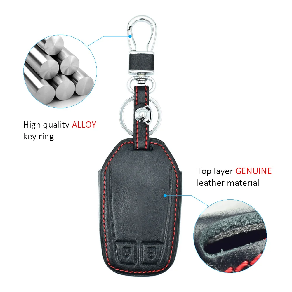 Кожаный чехол для ключей с 2 кнопками для всех новых Isuzu D-max/Mu-x 3,0/X-series Smart Remote Fob Shell Защитная крышка сумка для ключей