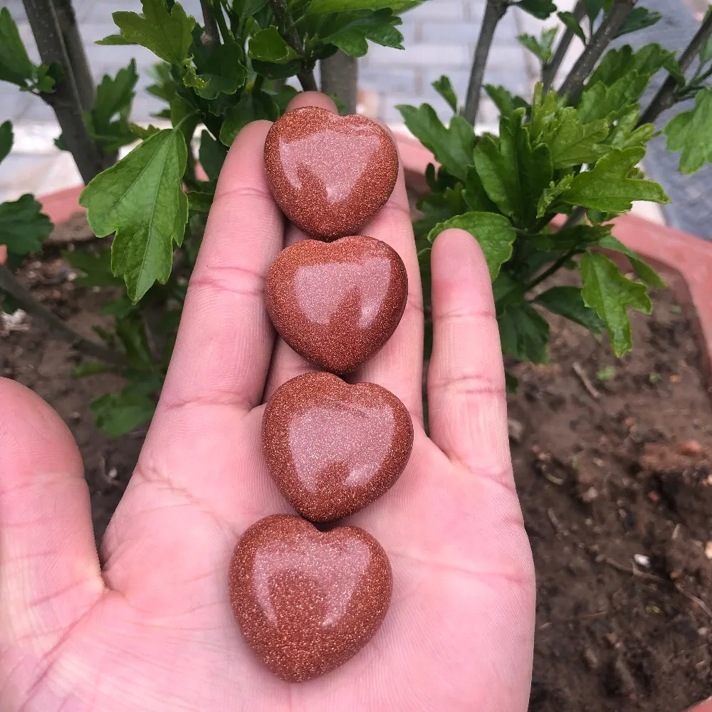 

Natural crystal gold sand heart energy treatment