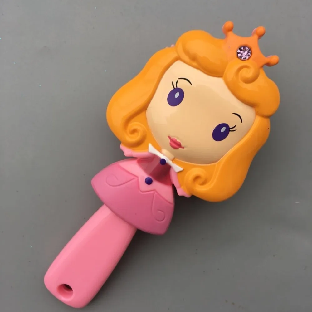 Дисней Принцесса замороженная щетка для волос brosse cheveux Kids нежная Антистатическая щетка кудрявый клубок Русалка щетина ручка Клубок Расческа - Цвет: 3