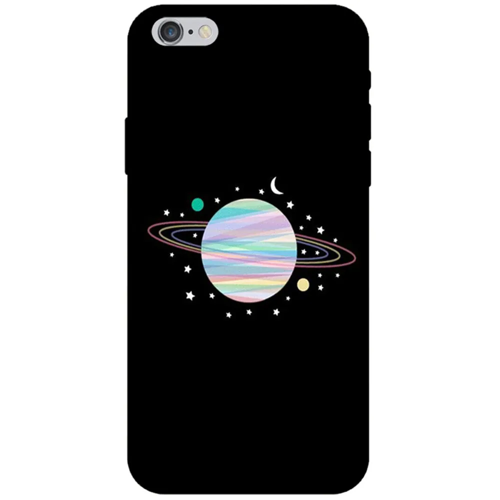 Мода милый мультфильм черное небо для iPhone 6 6S Plus Мягкие силиконовые ТПУ Iphone x 7 8