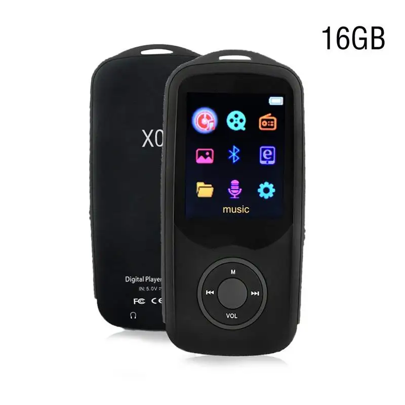 Обновленная версия, RUIZU X06 Bluetooth 4,0 MP3 музыкальный плеер, цветное меню, экран, высокое качество, без потерь, с fm-радио, рекордер - Цвет: X06-16GB-Gray