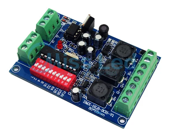 Оптовой постоянный ток 350ma высокой мощности 3CH DMX контроллер DMX512 декодер для