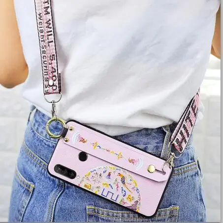 phone bag case Ремешок на запястье, силиконовый чехол для xiaomi redmi note 7 5 pro mi 9 8 se lite, чехол, модный длинный держатель, мягкий чехол для телефона - Цвет: phone bag case