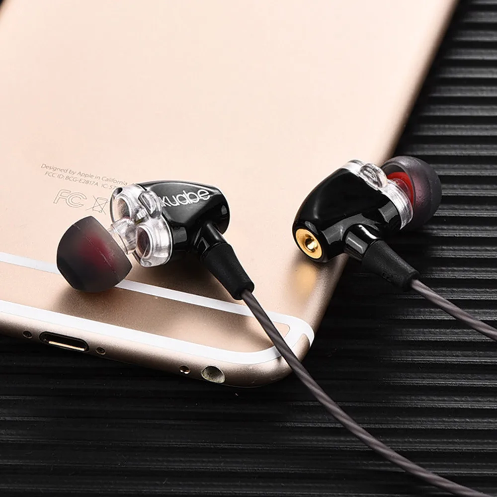 VOBERRY проводные наушники HIFI с двумя динамическими драйверами супер бас стерео