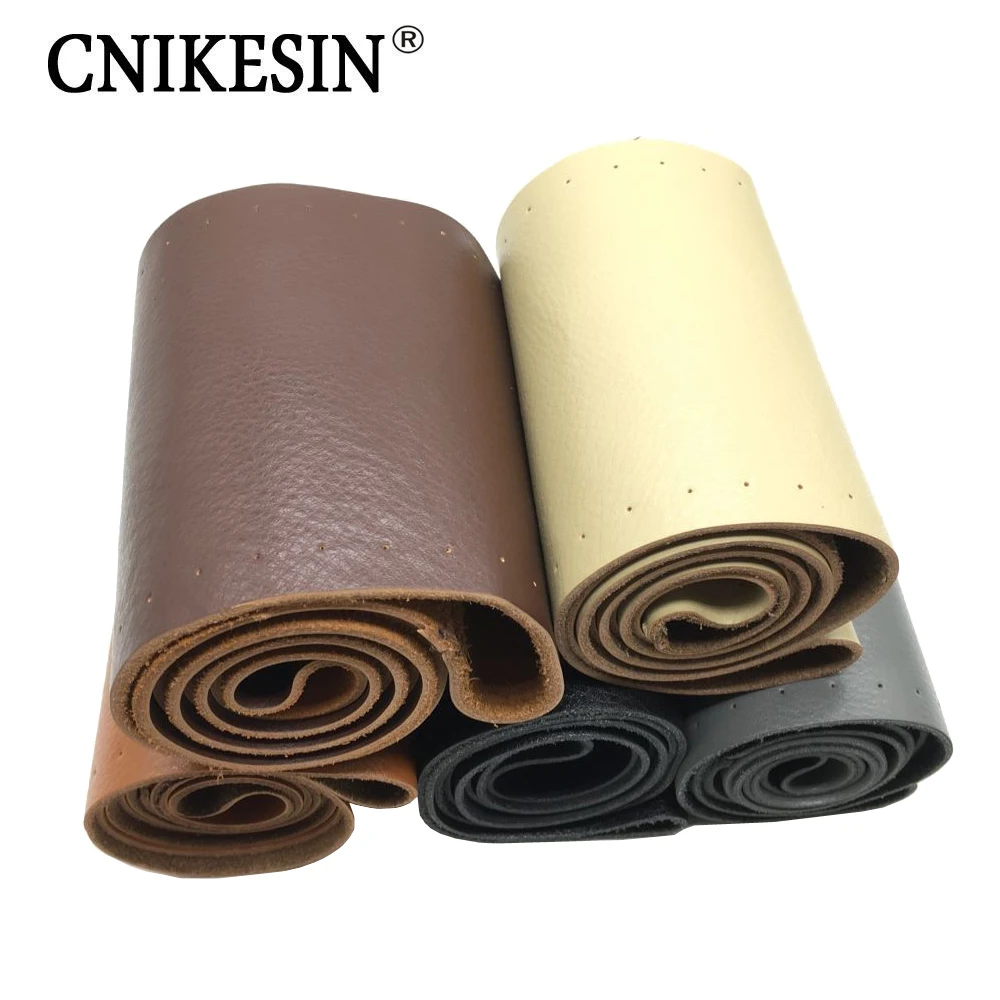 DIY автомобиля Руль Обложка Настоящее Австралийский коровьей кожи с иглами тему