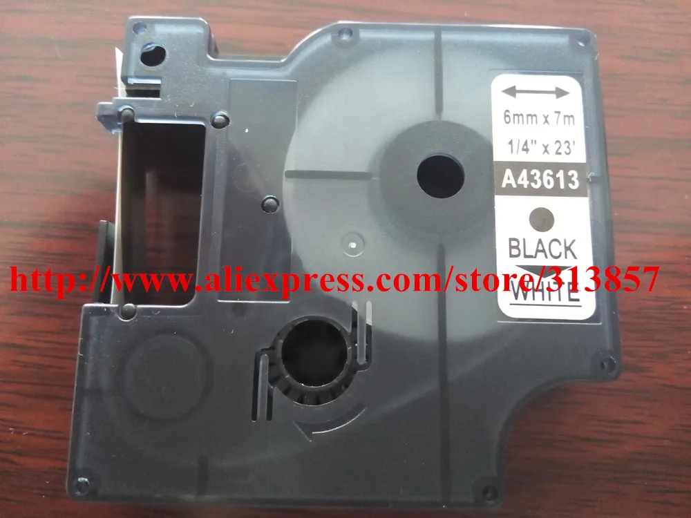 High quality DYMO D1 12mm 45013 label tape black on white cartridge dymo for printer | Компьютеры и офис