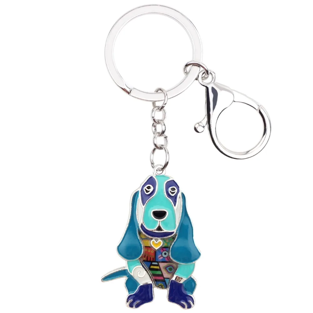 Bonsny эмалированный металлический брелок-брелок для собак брелок ключей украшения