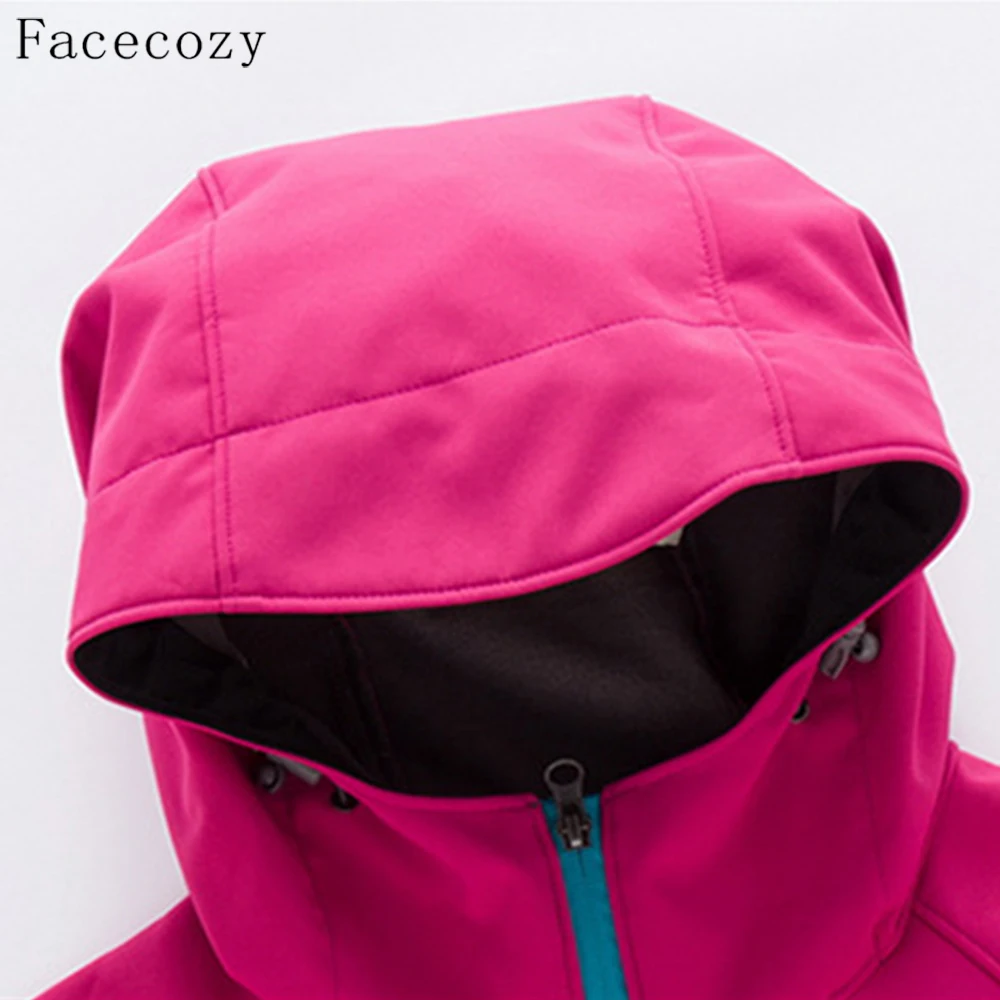 Facecozy для женщин и мужчин осень зима Спорт на открытом воздухе флисовая куртка пары ветрозащитная внутренняя флисовая походная кемпинг пальто одежда