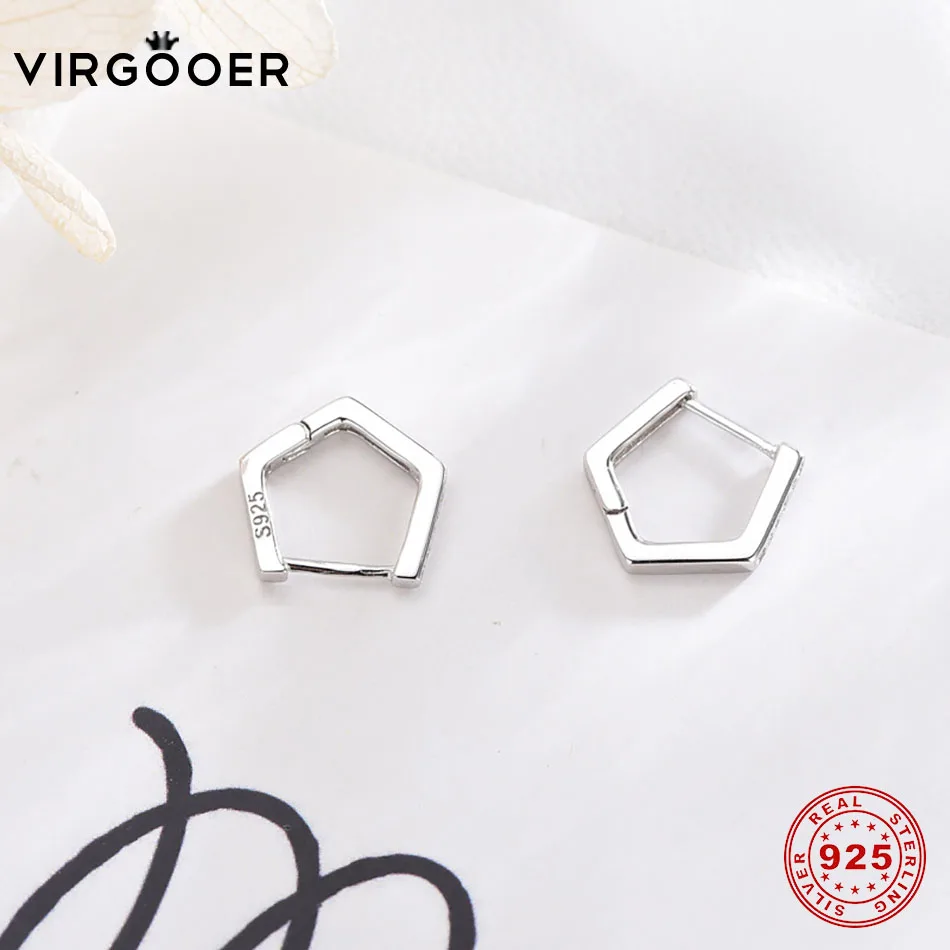 Virgooer 925 серебряные серьги cz клипса для женщин Девушка ювелирные изделия