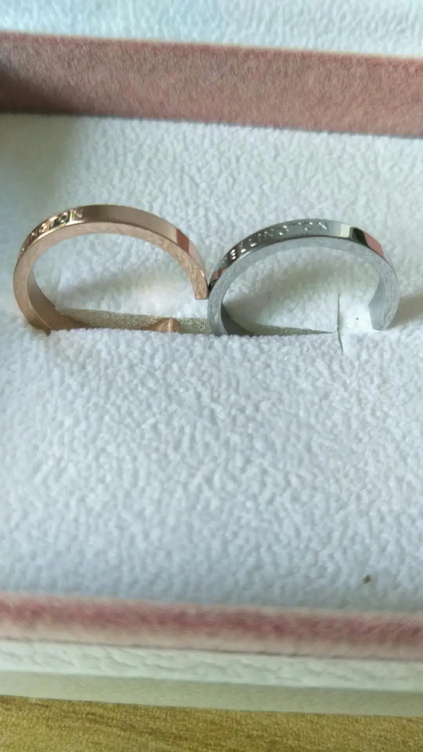 Новое модное кольцо из титановой стали для мужчин и женщин Серебряное розовое