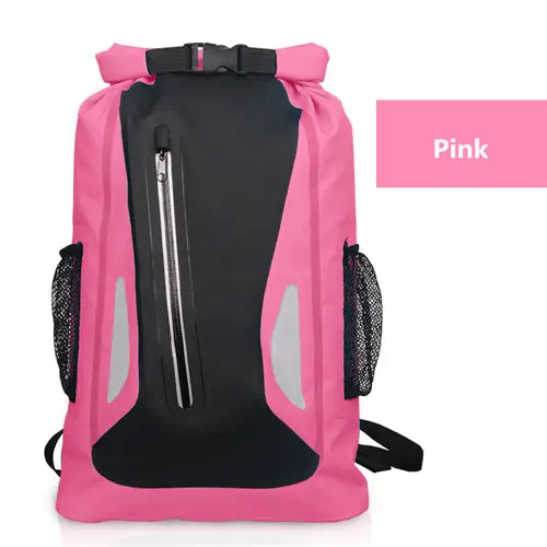 Pink 25L открытый речной Поход Рюкзак Водонепроницаемый Мешок Кемпинг Туризм Рюкзаки сухой мешок дрейфующее плавание сумки двойной плечевой ремень - Цвет: Pink