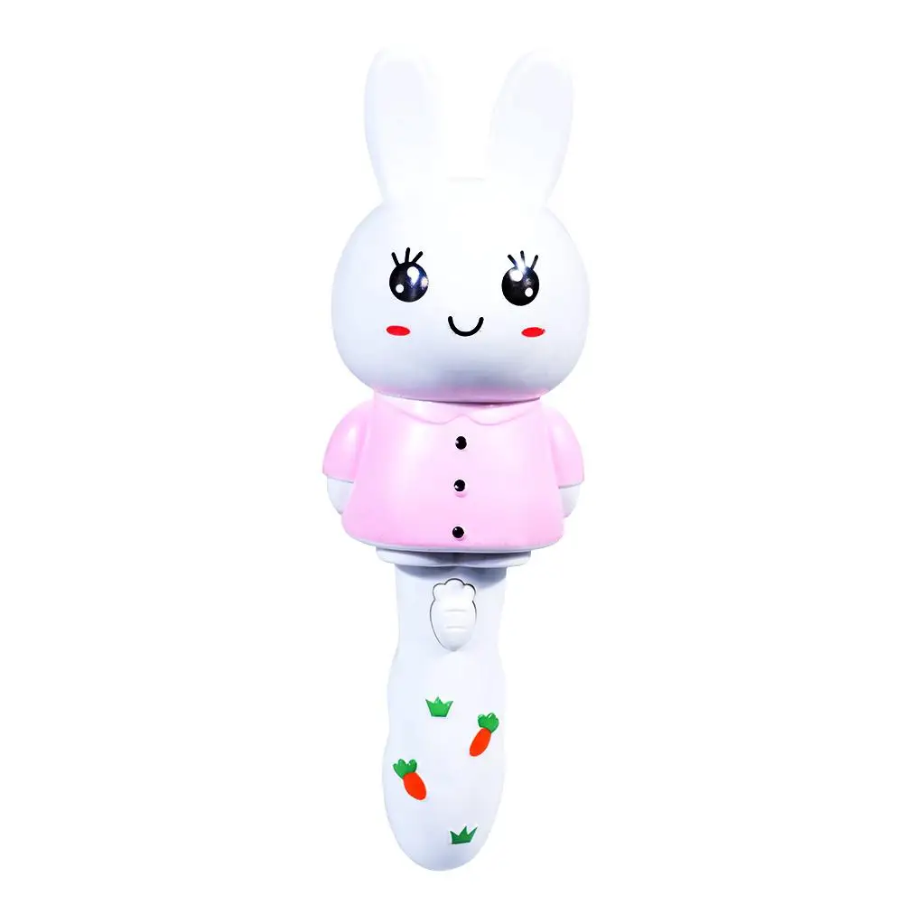 Pink Музыкальные Игрушки для маленьких кроликов, игрушки с мигающими и музыкальными ручными светящимися музыкальными палочками, развивающие игрушки, подарок для детей - Цвет: Pink