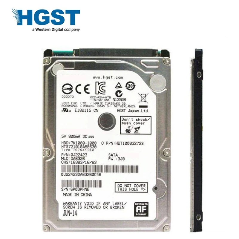 Внутренний жесткий диск HGST для ноутбука 160 Гб 2 5 &quotSATA Мб/8 Мб МБ/с.-5400 об/мин