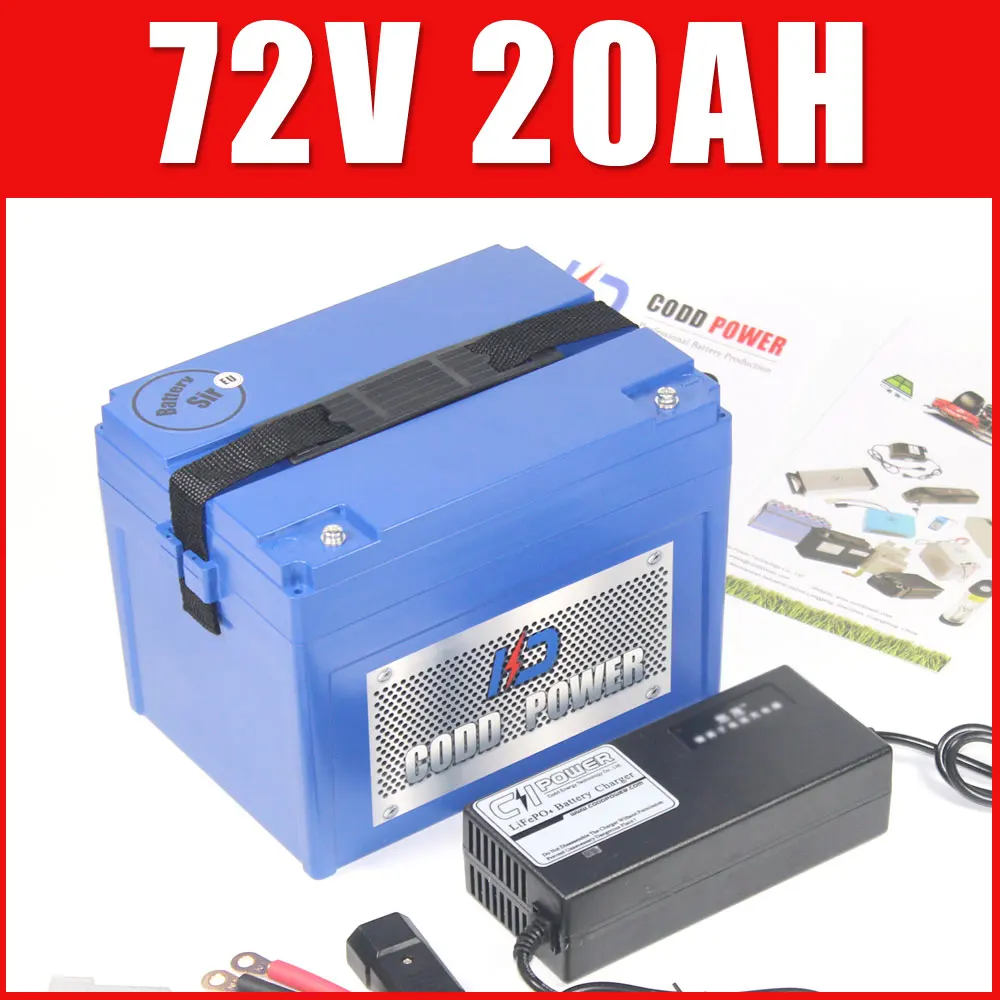72v 20ah E Мотоцикл Скутер Байк, способный преодолевать Броды комплект литий-ионный батарей 2000W двигателем