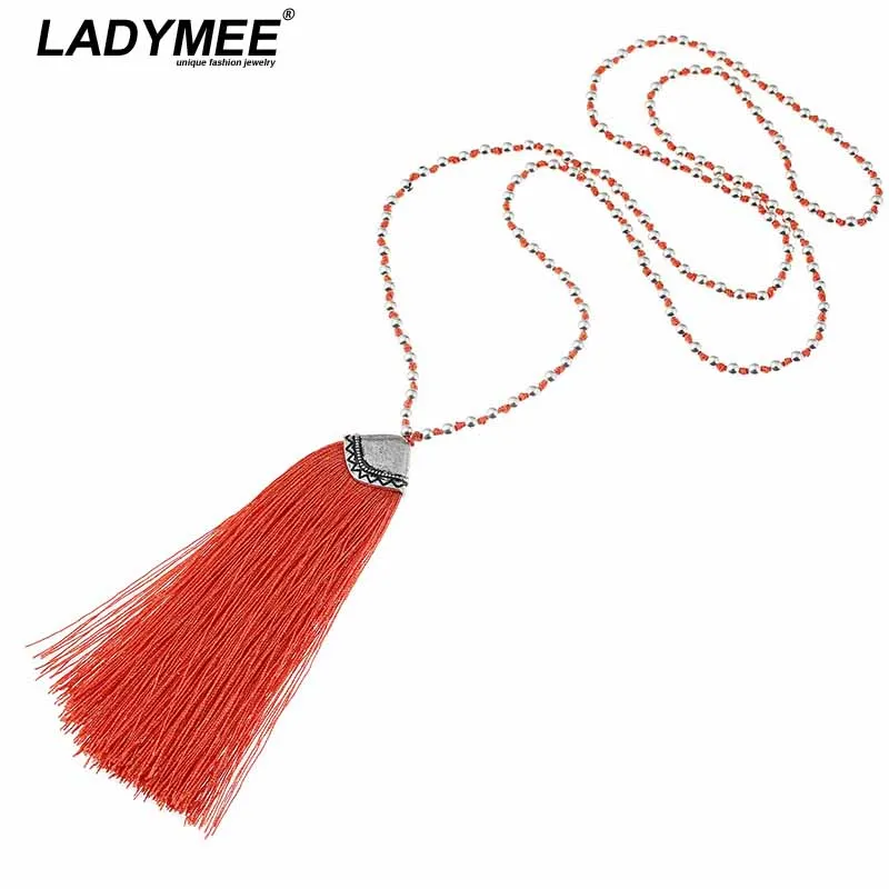 LADYMEE Pendant Necklace Choker Elegant Simple Design Bohemain Boho Fashion Long Tassel Necklaces Pendants Colier Women Jewelry | Украшения