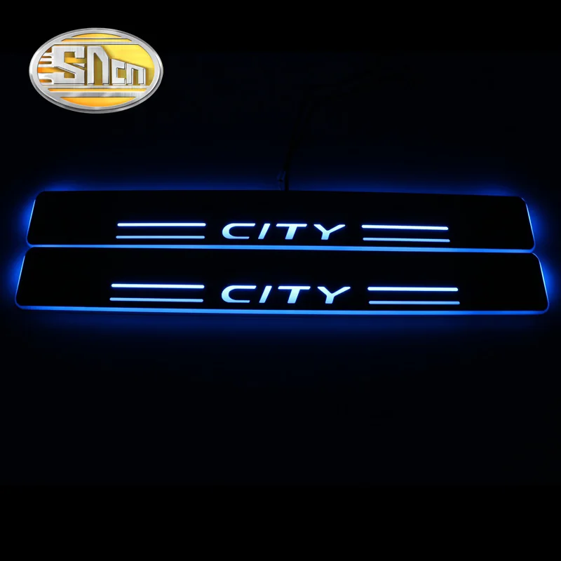 SNCN Автомобильный светодиодный дверной порог для Honda City 2012 2013 2014 2015 ультра тонкая