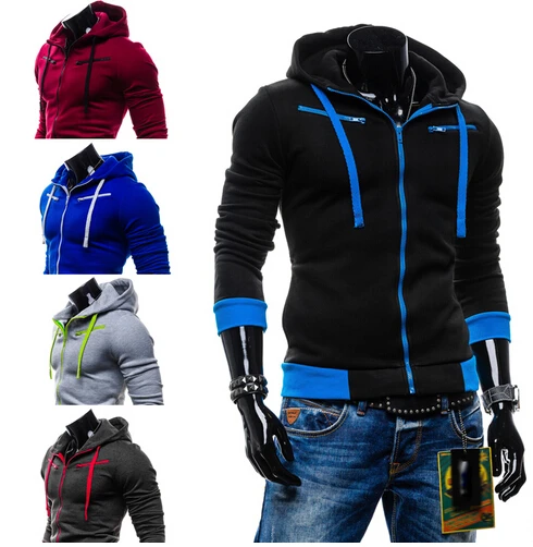 

Loldeal Fashion Brand Hoodie Men's Casual Sportswear Hoody Zipper Long Sleeve Slim Fit Hoodie M-6XL (Asian Size)