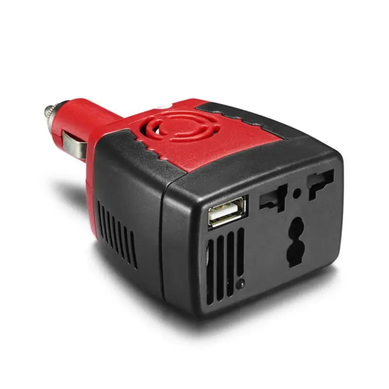 Hot 150W Car Inverter USB Power Supply DC 12 V - AC 220 Converter with 2.1A Dual Adapter Universal Socket | Автомобили и