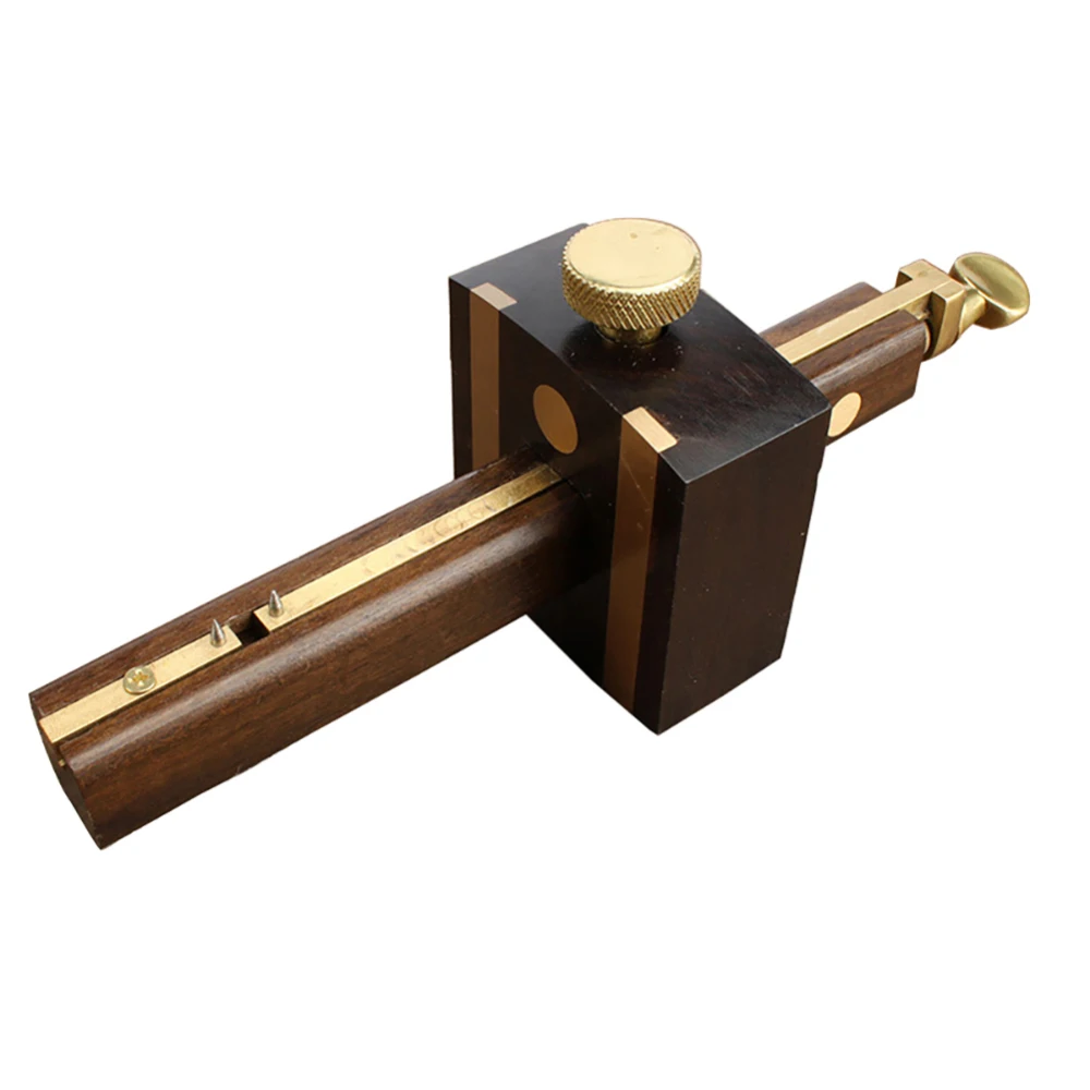 

Black Ebony Scribe Ruler Diy Woodworking Measuring Scribe Ruler Antique And Practical Multi-Function Screw Scribe Tools