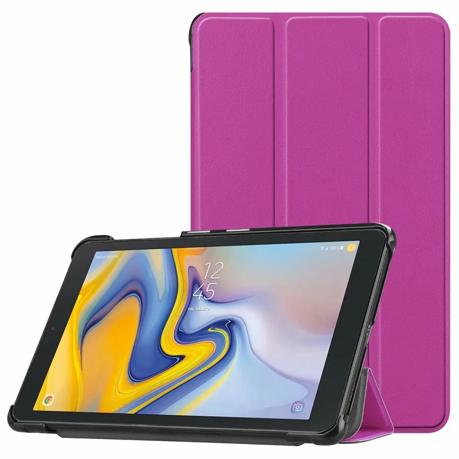 pur Из искусственной кожи чехол для samsung Galaxy Tab 8,0 SM-T387 Высокое качество раза противоударный чехол для samsung Tab 8,0 корпус+ пленка+ ручка - Цвет: pur