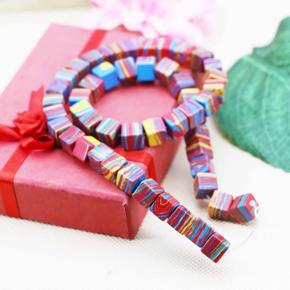 8 мм модный кубик радуги из индейки бисер для самостоятельного изготовления