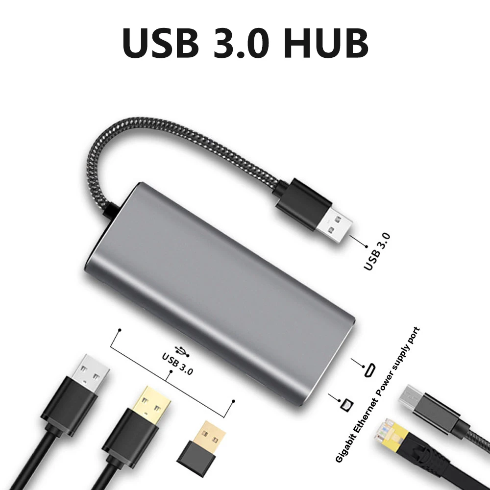USB USB C концентратор USB C type C для RJ45 Ethernet сетевой USB 3,0 micro 5A адаптер Thunderbolt 3 для MacBook Pro samsung S8 S9 huawei - Цвет: USB
