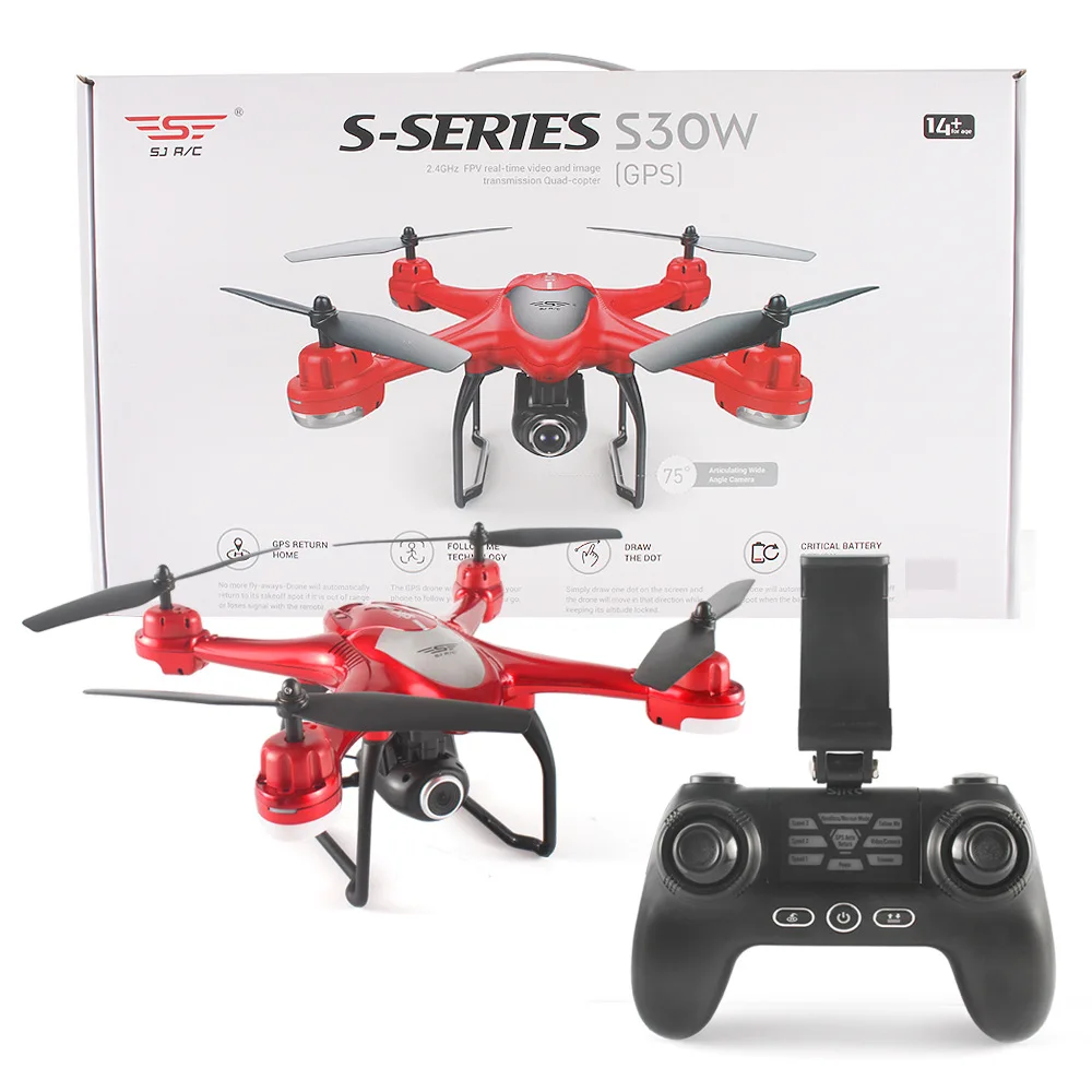 SJ S30W двойной GPS Follow me modeWIFI FPV с широкоугольной камерой 720P RC Дрон Квадрокоптер |
