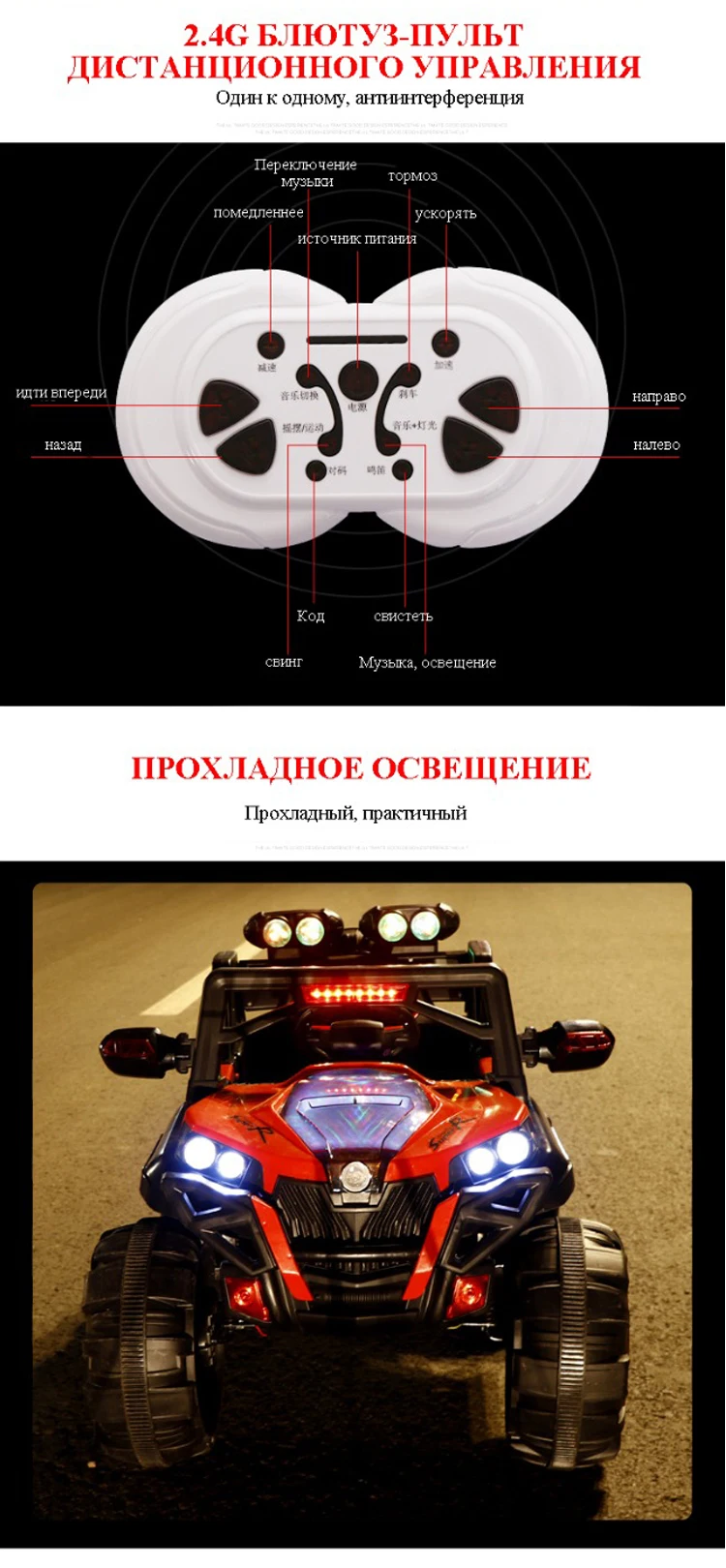 Супер большой детский четырехколесный электрический автомобиль с дистанционным управлением, игрушка с амортизацией, электрический внедорожник, может управлять сидячим игрушечным автомобилем