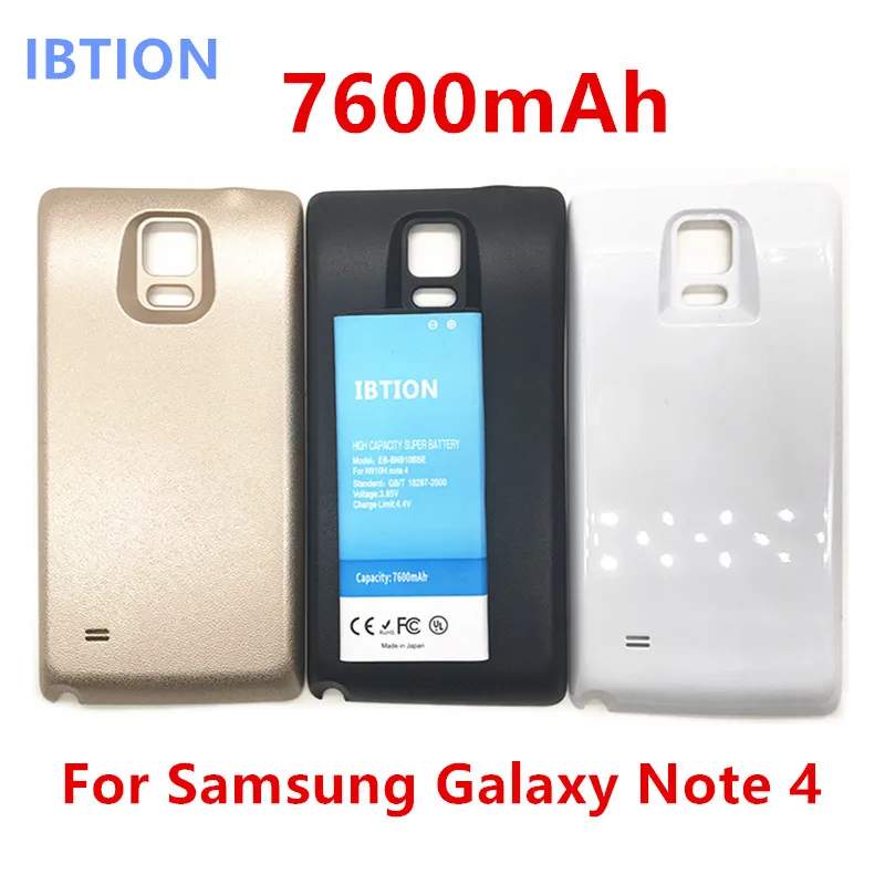IBTION 7600 мАч EB BN910BBE Замена телефон Расширенный Батарея + черный чехол для Samsung Galaxy Note