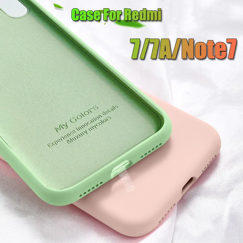 Жидкий силиконовый чехол для Xiaomi Redmi Note 7 Чехол для Xiaomi Redmi 7A чехол Xiomi Redme Note7 7 A A7 задняя оболочка