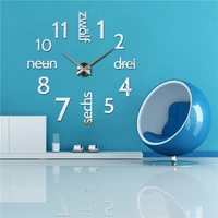 new quartz clocks fashion watches 3d big wall clock rushed mirror sticker diy modern design decor still life
