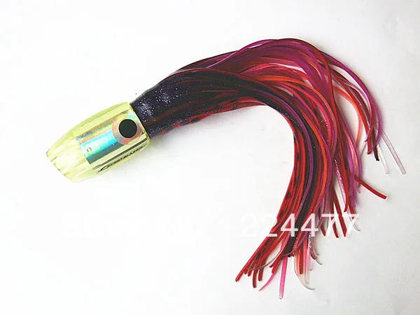 

Hot Sale-19 Inch Big soft baits sea fishing lure game trolling fishing lures Resin head with Double octopus skirt