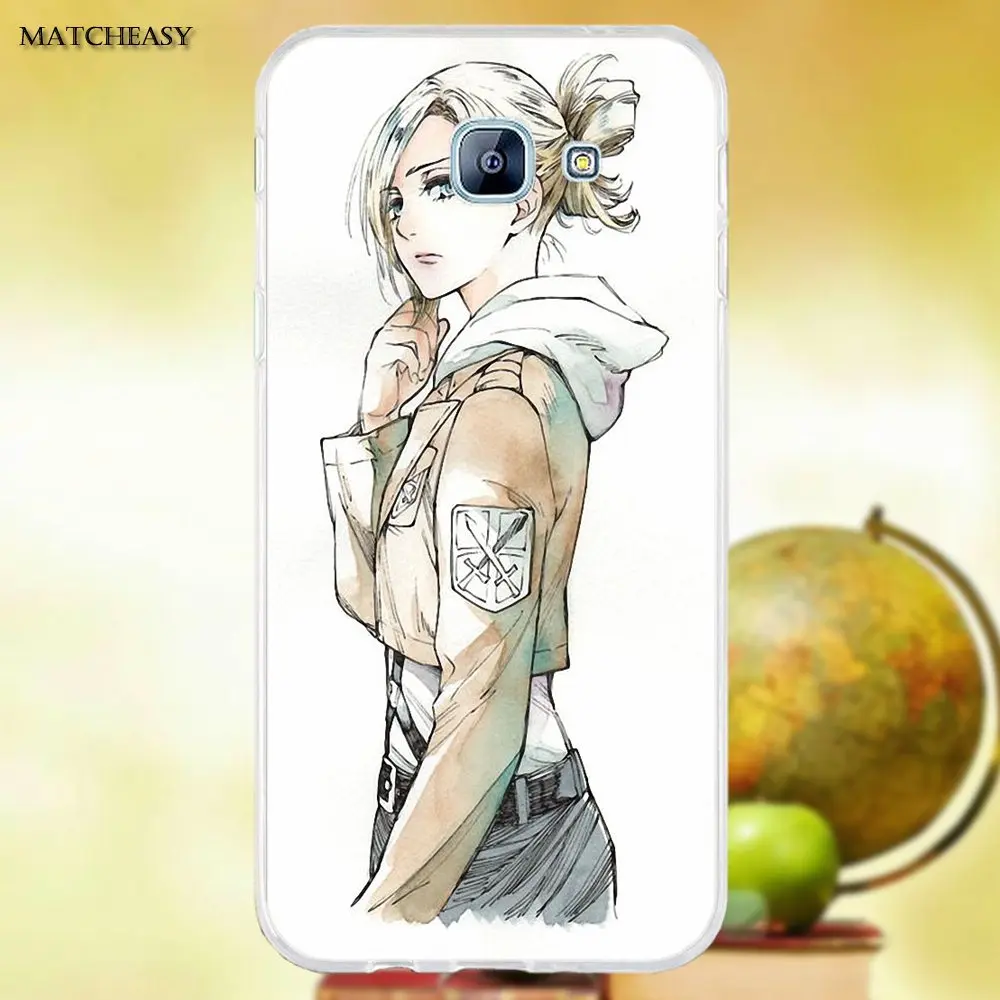 Мягкий чехол для Samsung Galaxy A3 A5 A7 J1 J2 J3 J5 J7 2015 2016 2017 Annie Leonhart Attack On Titan Back|Чехлы-накладки|