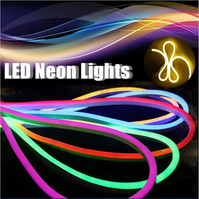 

8mm "D"type Outdoor tiny LED Lighting Flex LED Neon Light SMD 2835 120leds/m LED Strip Light Waterproof IP68 DC12V with adapter