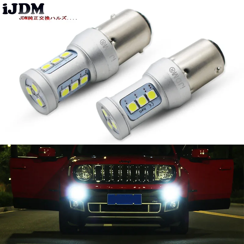 IJDM 6000K ксенон белый CAN-bus Светодиодный дневной ходовой светильник DRL лампы для-up Jeep Renegade 12v 1157 светодиодный P21/5 W BAY15d Автомобильный светодиодный