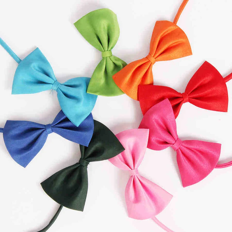 (20 Pieces/lot)New Brand Mixed Color Cute Dog Puppy Cat Bow Tie Necktie Collar for Pet