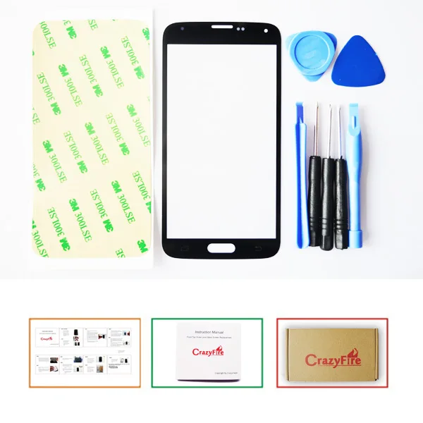 Авиапочтой Бесплатно Черная Передняя Внешний Объектив Стекло Сенсорного Экрана