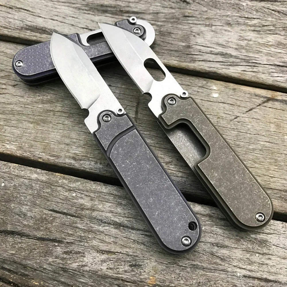 Складной мини-нож LDT Bean S35VN лезвие титановая ручка для мытья камня ножи ключей SR