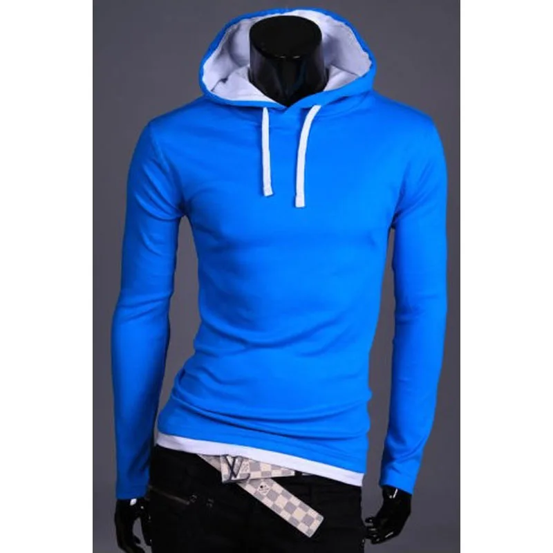 2017 международная торговля распродажа Мужская футболка с капюшоном и длинными