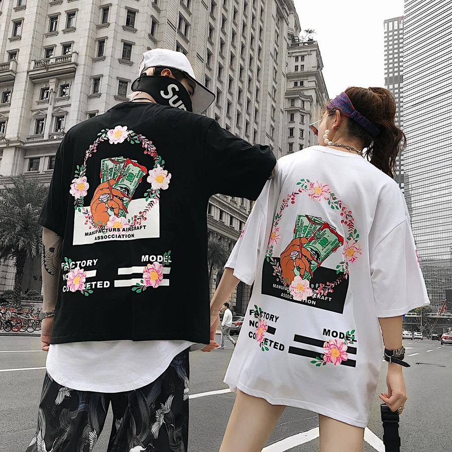 Loosehip hop футболка для женщин популярный логотип влюбленных с коротким рукавом