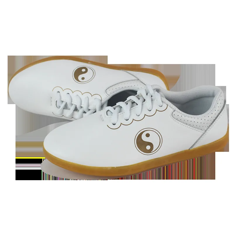 

Cowhide Pure Leather Tai Chi Shoes Martial Art Performance Shoes Taiji Kung Fu Shoes Free Flexible White And Black